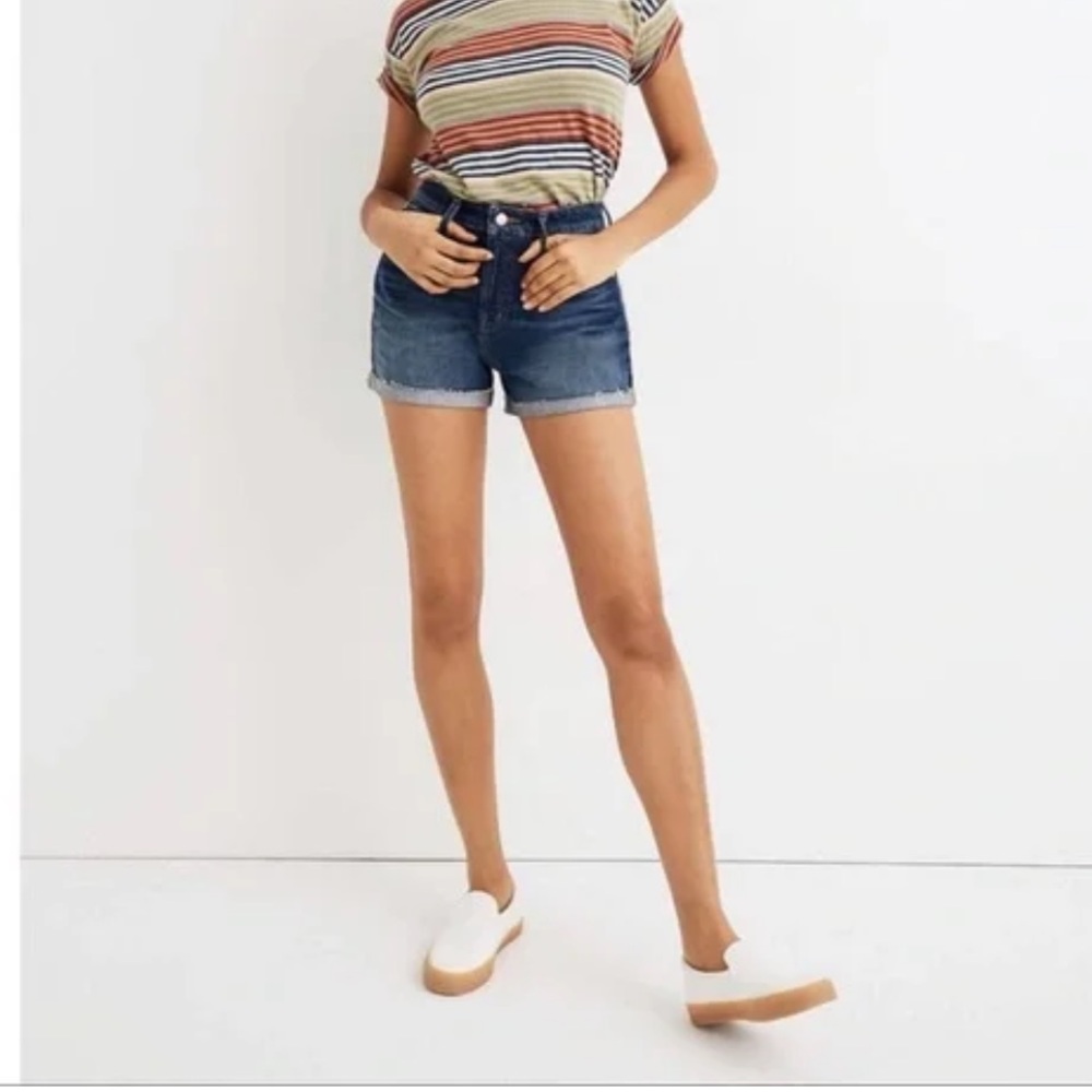 Madewell Curvy High-Rise Cut Off Blue Denim Jeans Women’s Size 24